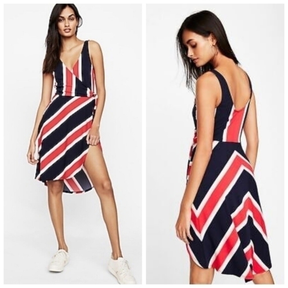NWT Express Americana Faux Wrap Dress